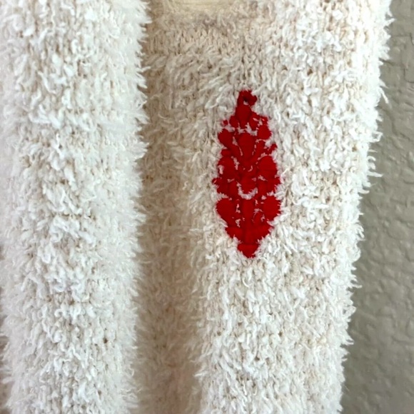 Free People Movement Cuddle Up Fleece Tie Waist Jogger Pants in Ivory & Orange - Picture 6 of 8